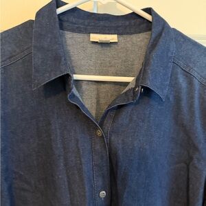 J. Jill Blue Denim Shirt Dress